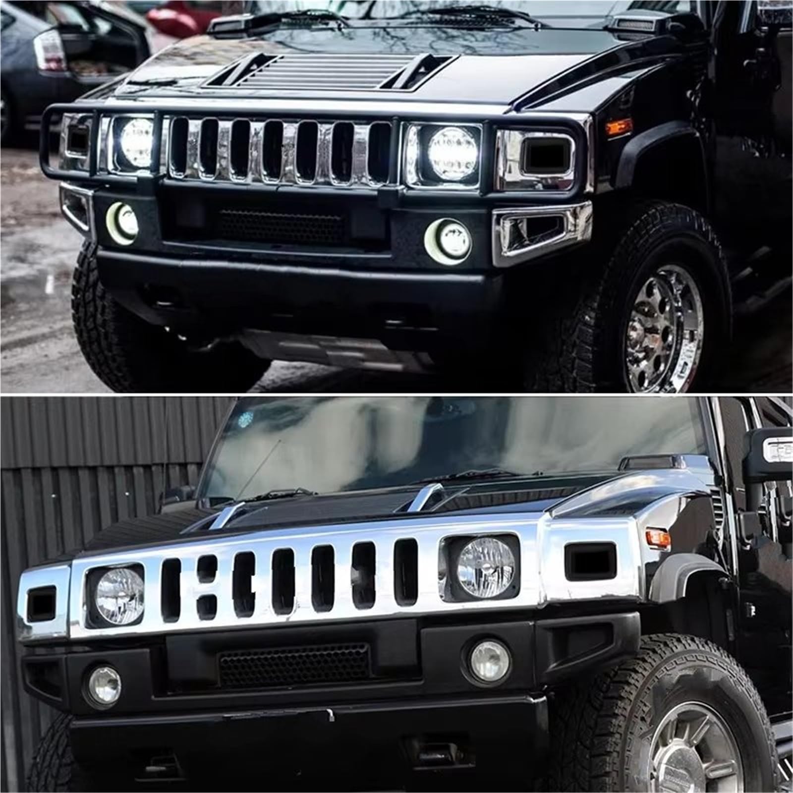 Luces de posición Para Hummer Para H2 2003-2009 Para SUT 2005-2009 Lente Cubierta Luz Intermitente Delantero Coche Carcasas Sin Casquillo Bombilla Intermitentes Laterales(Smoked Lens)