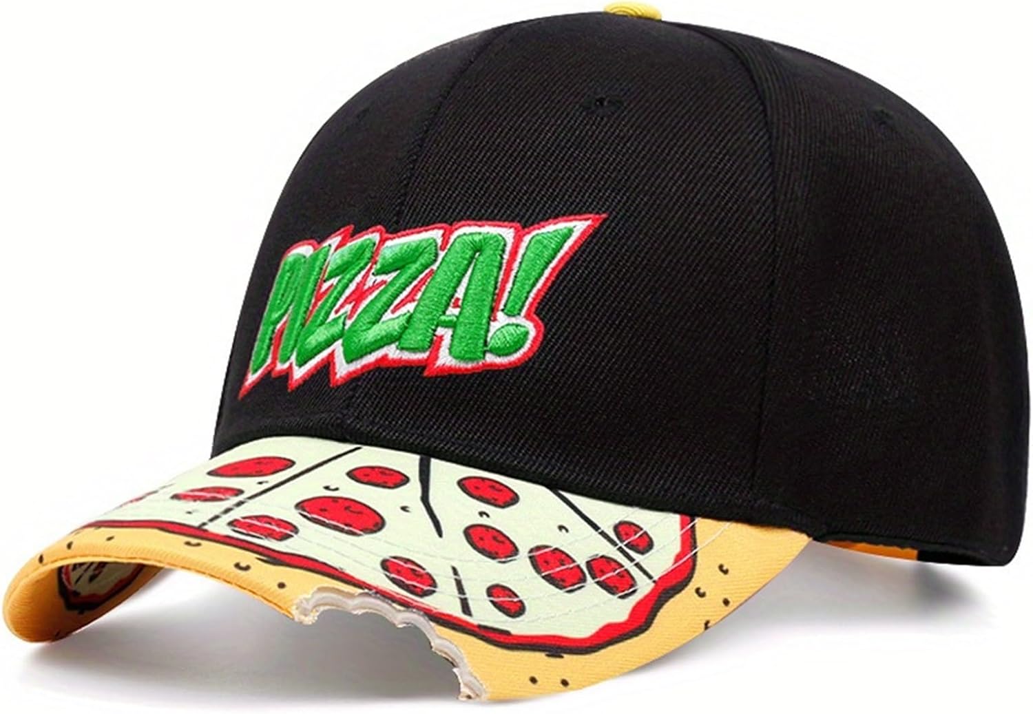 CORIRESHA Unisex Pizza Hat Snapback Trucker Streetwear Hip Hop Embroidery Baseball Cap image 5