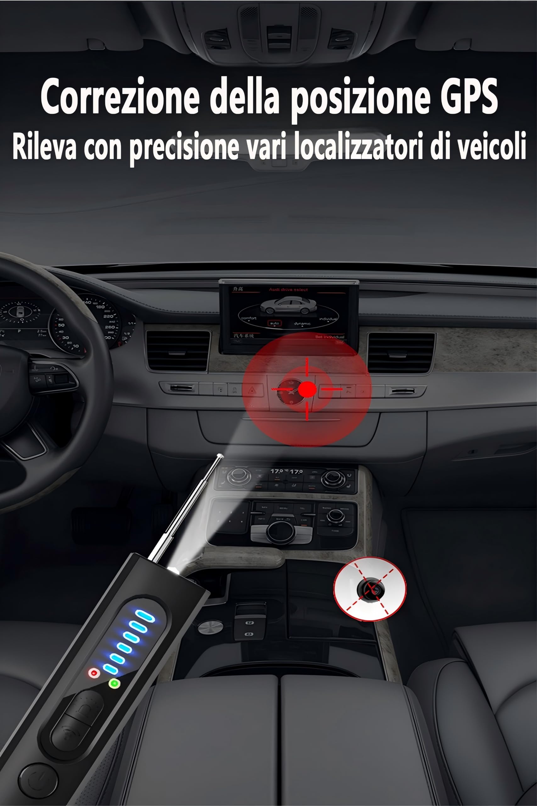 Micro Espion Détecteur, Détecteurde Fréquence Camera Espion, Détecteur de Caméra Cachée, sans Fil, Détecteur de Bugs pour Bureau, Hôtel, Maison Micro（1.5 * 3 * 10 ）