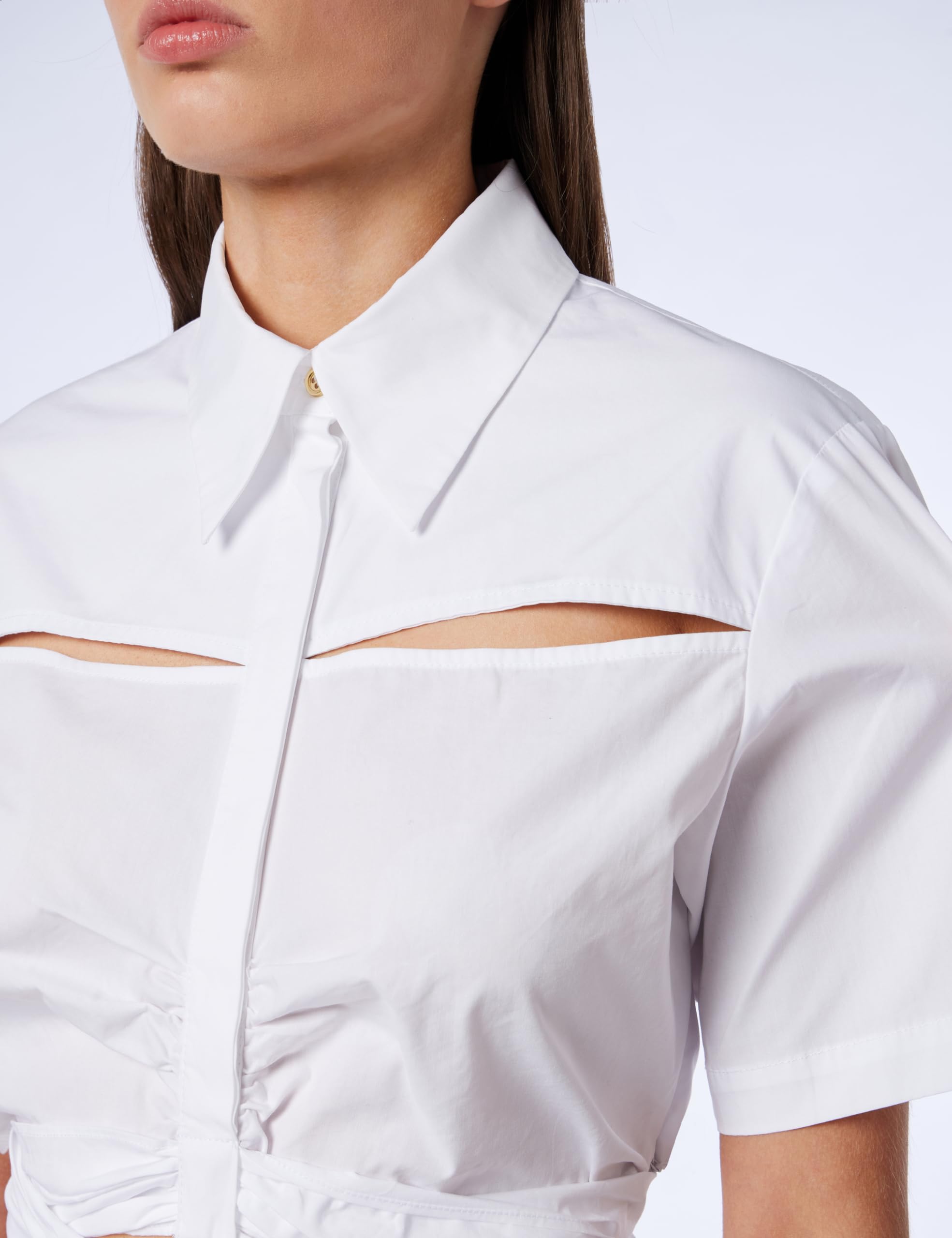 Pinko Damen Cimmeri, Popeline-Hemd aus Baumwolle Bluse