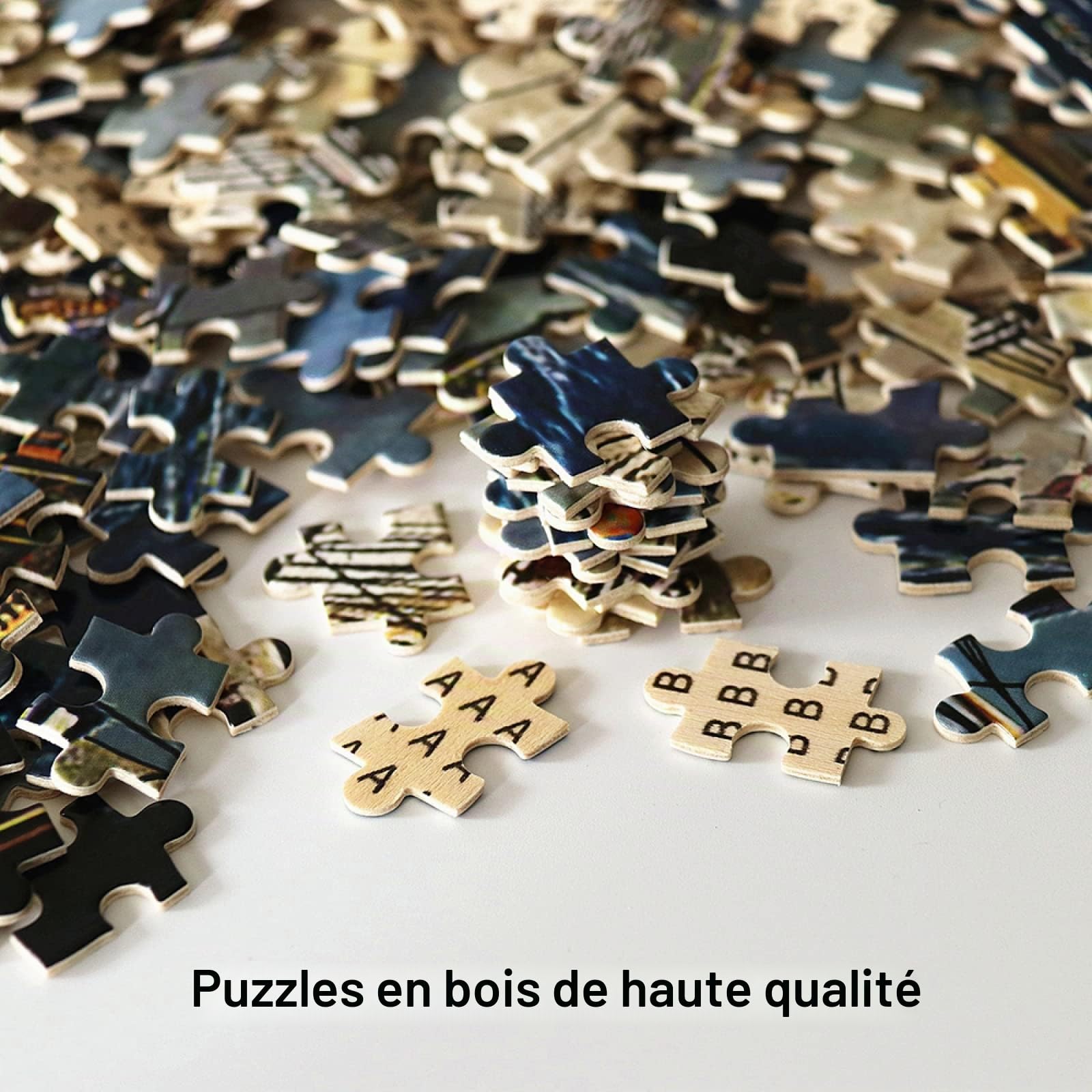 Puzzle Puzzles en Bois Pour Adultes et Enfants,1000 pièces Verre à Vin Fille Sexy Noir Blanc Puzzles Bois,Décoration Mur Moderne Art Cadeau Unique Décor À La Maison