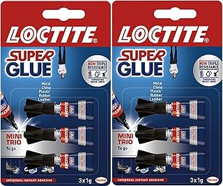 Loctite 1623820 SuperGlue Mini Trio, 1 g - Pack of 3 (2)