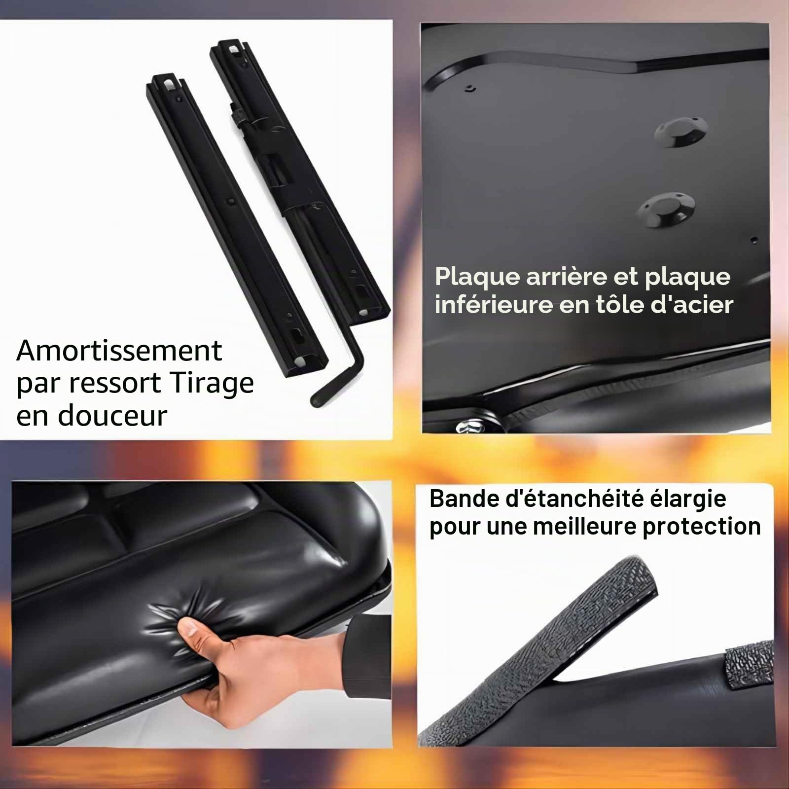 Siège universel pour tracteur, chariot élévateur avec rail coulissant, siège de tondeuse à gazon avec accoudoir réglable, ceinture de sécurité et appui-tête, pour pelleteuse, bulldozer et autres