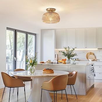 OYKYOHEI Semi Flush Mount Ceiling Light, Upgraded Modern