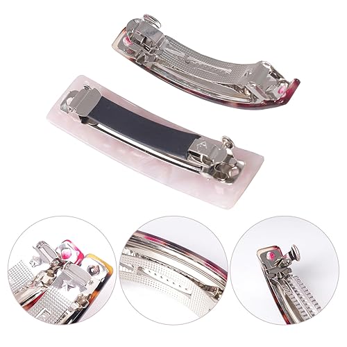 Miniatura 3 de Fumwase Pasadores para el cabello para mujer, 6 accesorios para el cabello largo para uso diario (blanco marfil, rojo negro, blanco negro, concha de