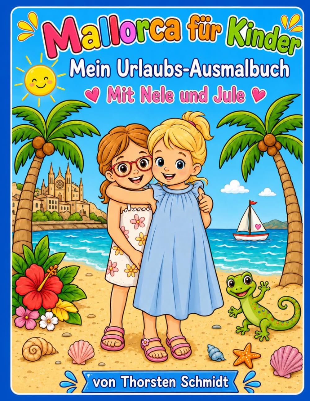Mallorca für Kinder – Mein Urlaubs-Ausmalbuch: Mit Nele und Jule: 32 Ausmalbilder und kleine Geschichten für Kinder (Nele und Jule entdecken die Welt)
