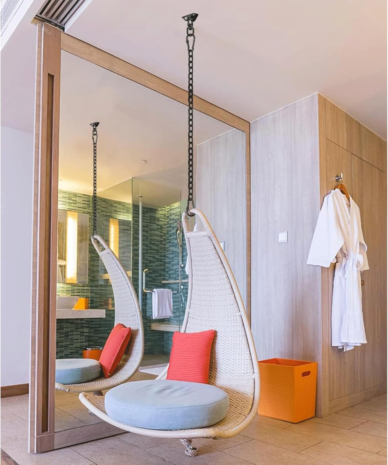 Hammock Hooks，Swing Hooks Heavy Duty， Heavy Duty Hanging Chair Hardware Hammock Hanging Kit 360° Rotate Hanging Swing Hooks for Porch Patio