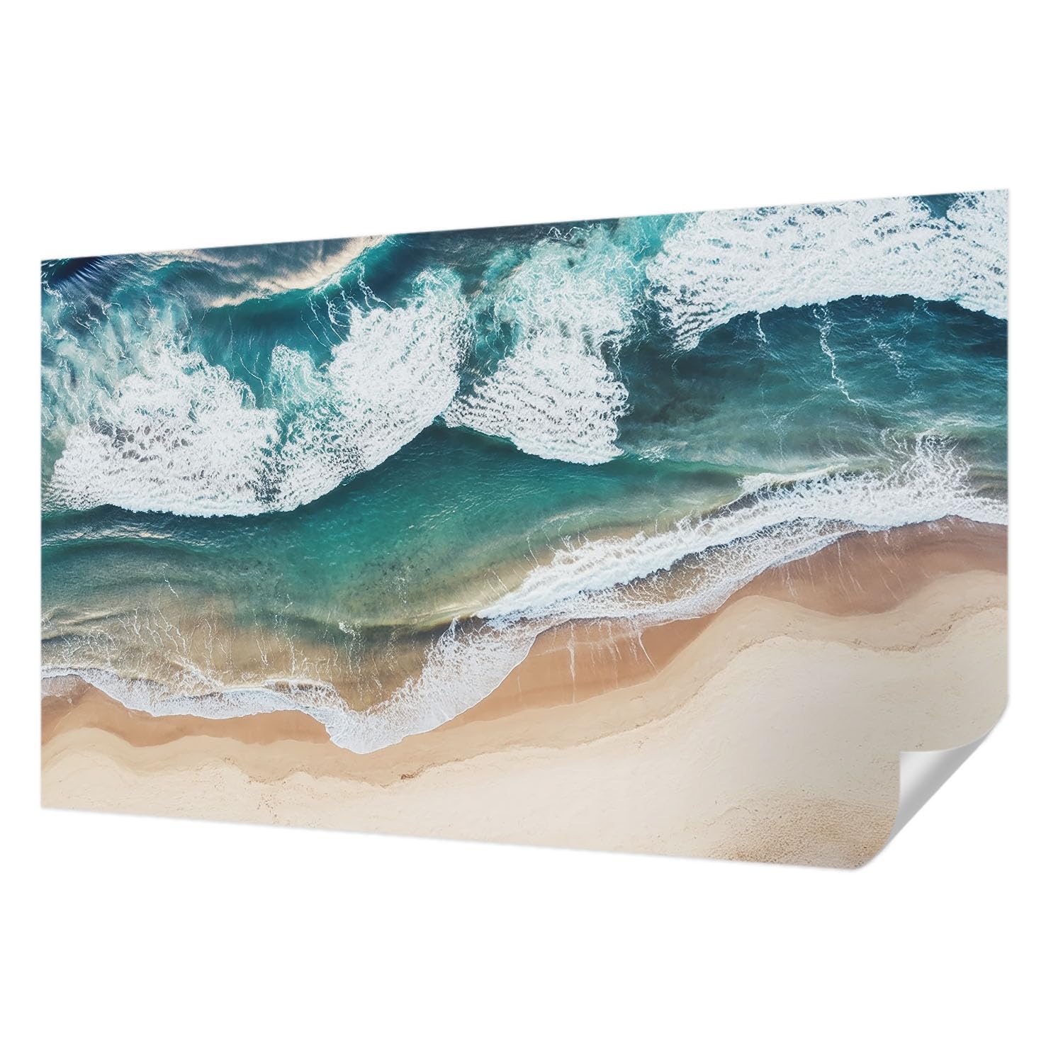 Papier peint vagues de la mer panoramique pour chambre et salon Tulup