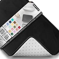 Vista 44 de Clara Clark - Tapete para baño, de espuma viscoelástica, terciopelo y felpa ultra suave, antideslizante, lavable a máquina y de secado rápido, de 17