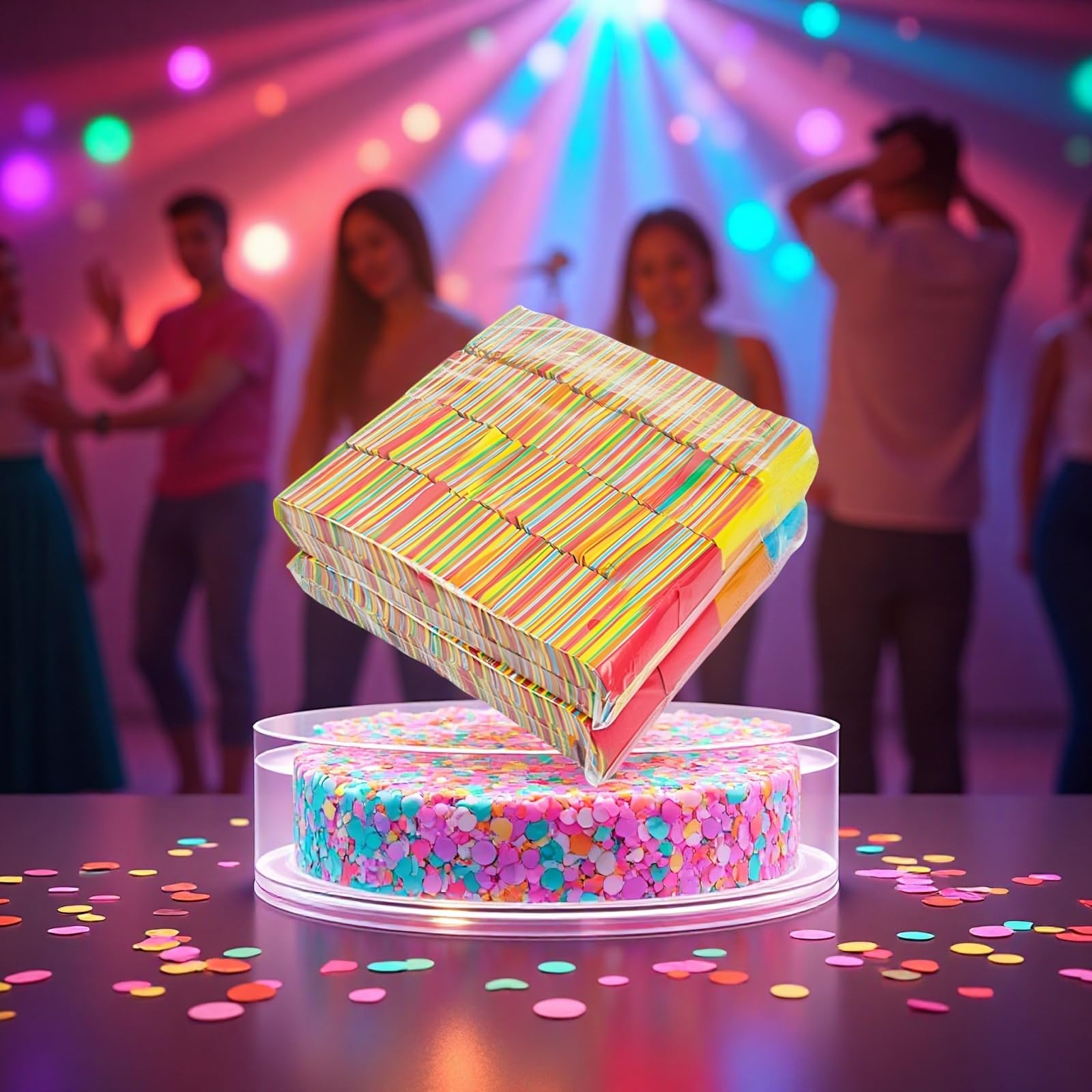 Multicolor-Konfetti aus Papier, flammhemmendes Seidenpapier-Konfetti in Großpackung für Konfettikanone, Regenbogenmaschine, Bar-Atmosphäre, leichtes Party-Füllmaterial für Feiern und Deko