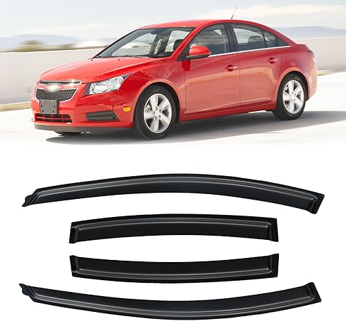 Miniatura 304 de Visera de ventana para Toyota 4Runner 2010-2024, protectores de lluvia de canal exterior, deflector de ventilación, sombra de viento, humo oscuro