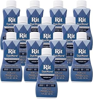Rit DyeMore Synthetic Liquid Dye | 12 Pack | Works with Polyester, Acrylic, Plastics, Nylon, and Other Fabrics| Create Custom Colors and Designs