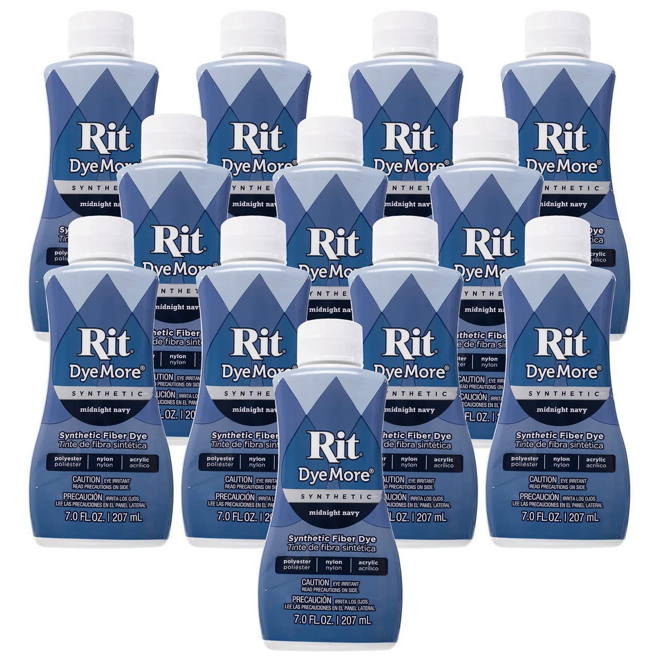 Rit DyeMore 7 Oz. Synthetic Liquid Fiber Dye for Clothing, Décor, and Crafts – Midnight Navy (12 Pack)