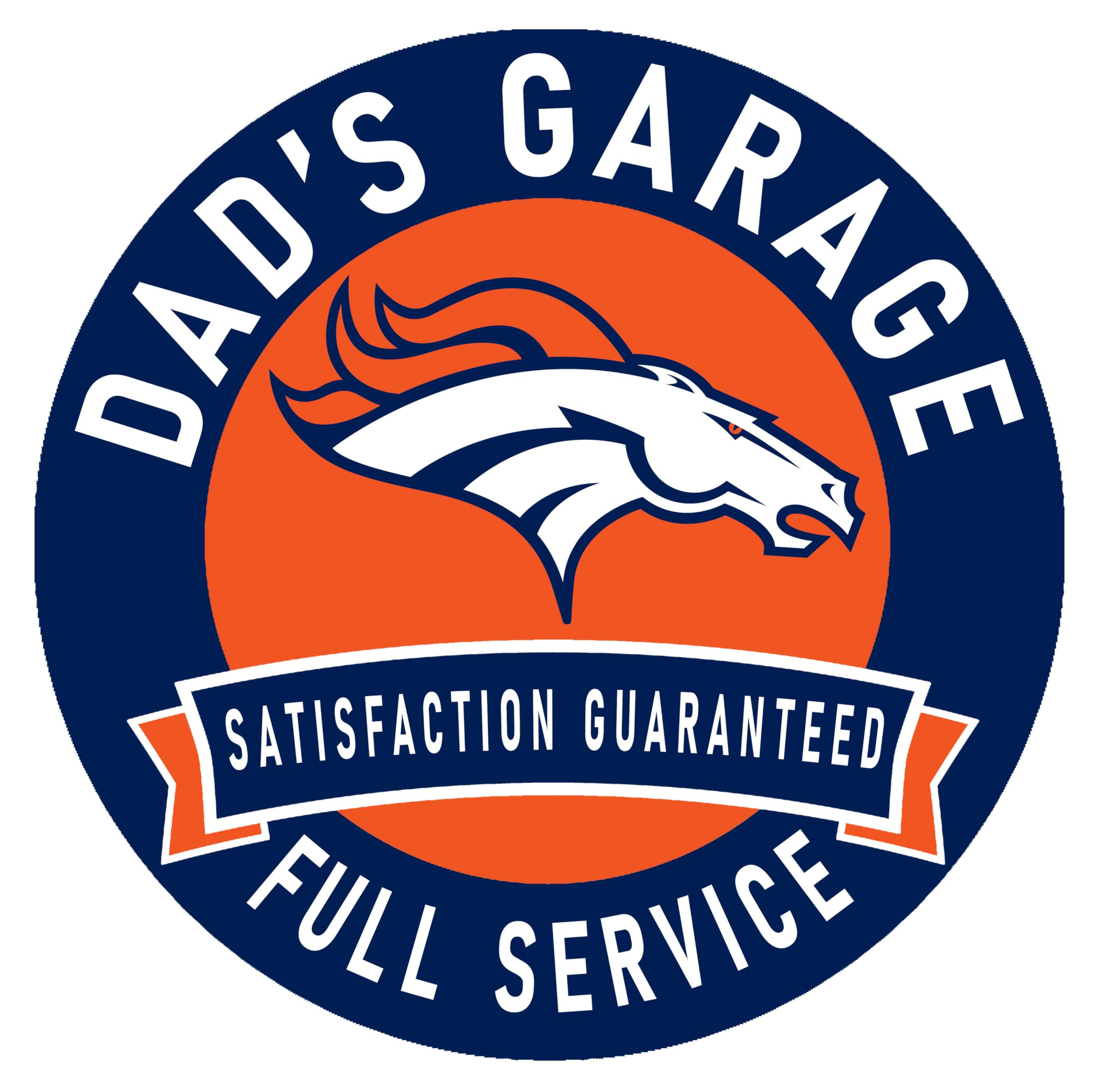 Fan Creations Dad's Garage NFL Logo 16in Circular Wood Sign