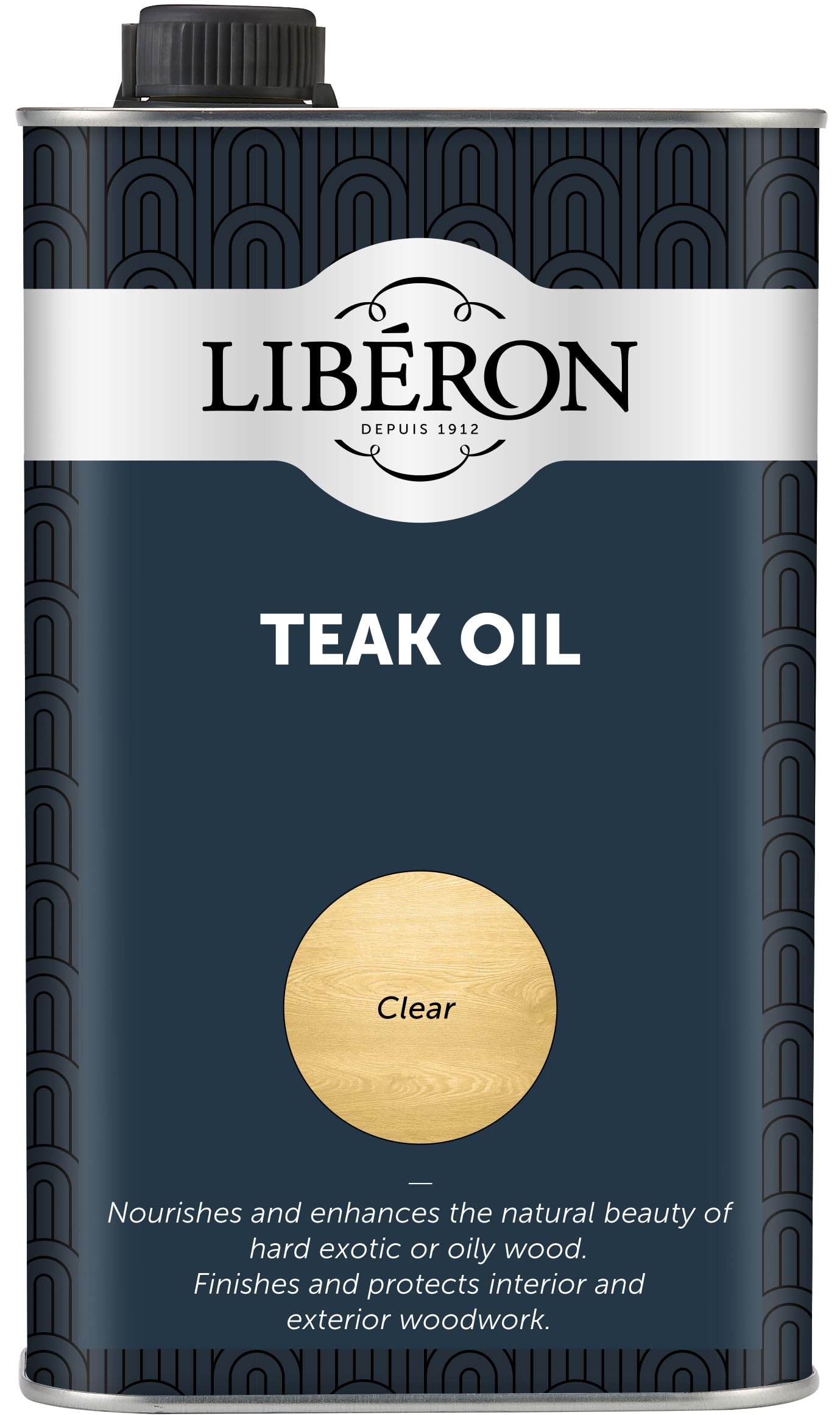 Libéron Teak Oil - Protects & Revives Interior & Outdoor Wood - UV & Weather-Resistant - Ideal for Garden Furniture & Hardwood - Clear - 1 Litre