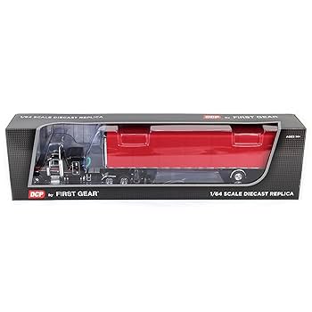 Amazon.com: DCP 1/64 Black & Red Peterbilt 379 63in Flattop