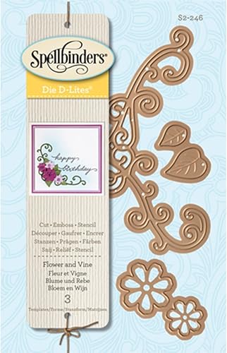 Miniatura 8 de Spellbinders Shapeabilities Die D-Lites, Sentiments 1, Marrón, 393639