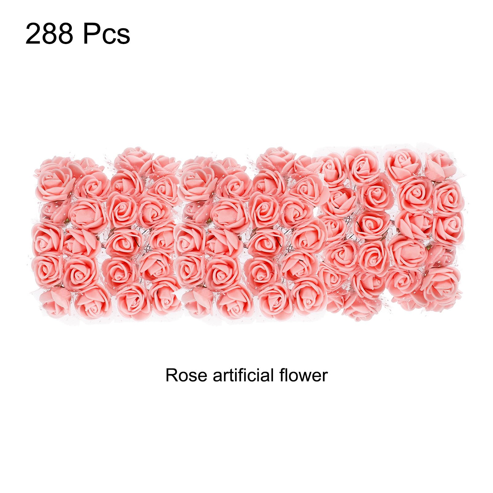 MECCANIXITY Artificial Rose Flower Heads - 72-Pack White Mini Faux Flowers For Wedding & Craft Decor