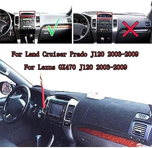 Miniatura 2 de Cubierta de salpicadero para Toyota Land Cruiser Prado J120 2003-2009 cubierta de tablero protector solar alfombra antirreflejos