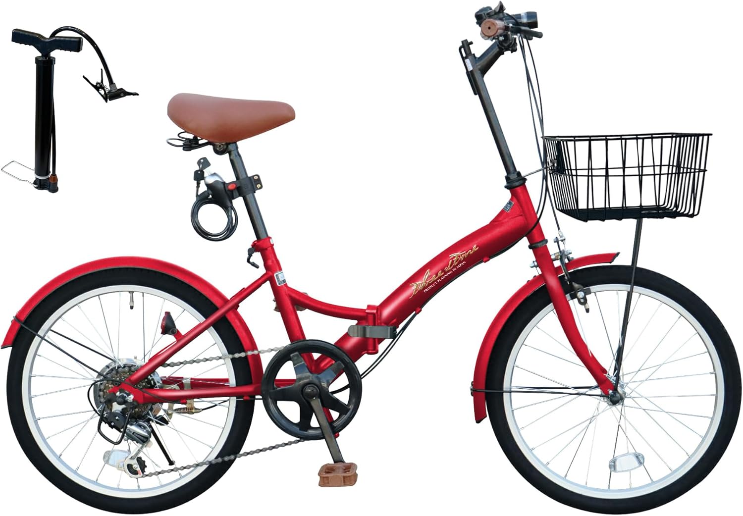 新品未開封　折りたたみ自転車 AIJYU カゴ付 20インチ P-008N アイジュサイクル 折りたたみ自転車 20インチ シマノ製 6段ギア