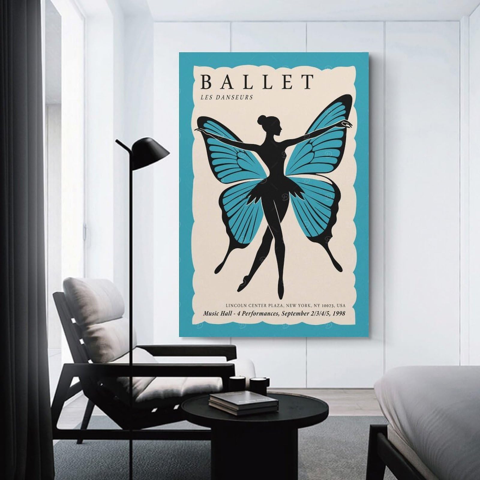 Junmoney Ballet Les Danseurs Canvas Wall Art, 16x24inch(40x60cm), for Bedroom, Guest Room Or Reading Nook, Decorative Wall Art for Cosy Rooms