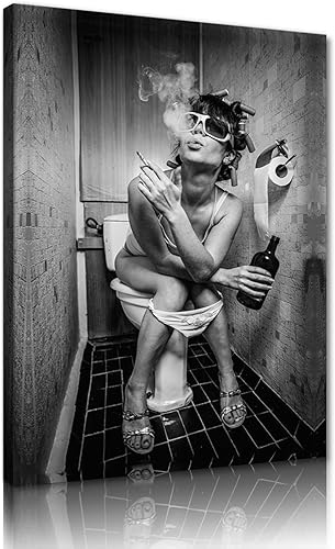 Miniatura 31 de Arte de pared de labios rojos, póster moderno y sexy impreso en lienzo decorativo moderno giclée, arte de mujer fumando, imagen de cigarro,