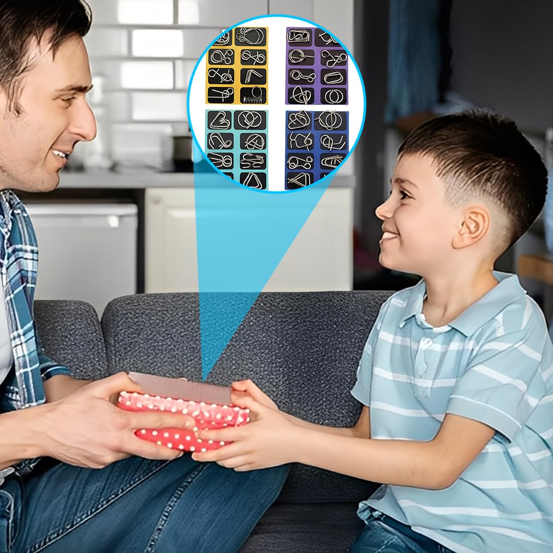 32 Pezzi Rompicapo in Metallo Giochi di Pazienza in Metallo Puzzle IQ 3D e Giochi di Riflessione Puzzle in Metallo per Adulti e Bambini Idea Regalo per Adulti e Bambini
