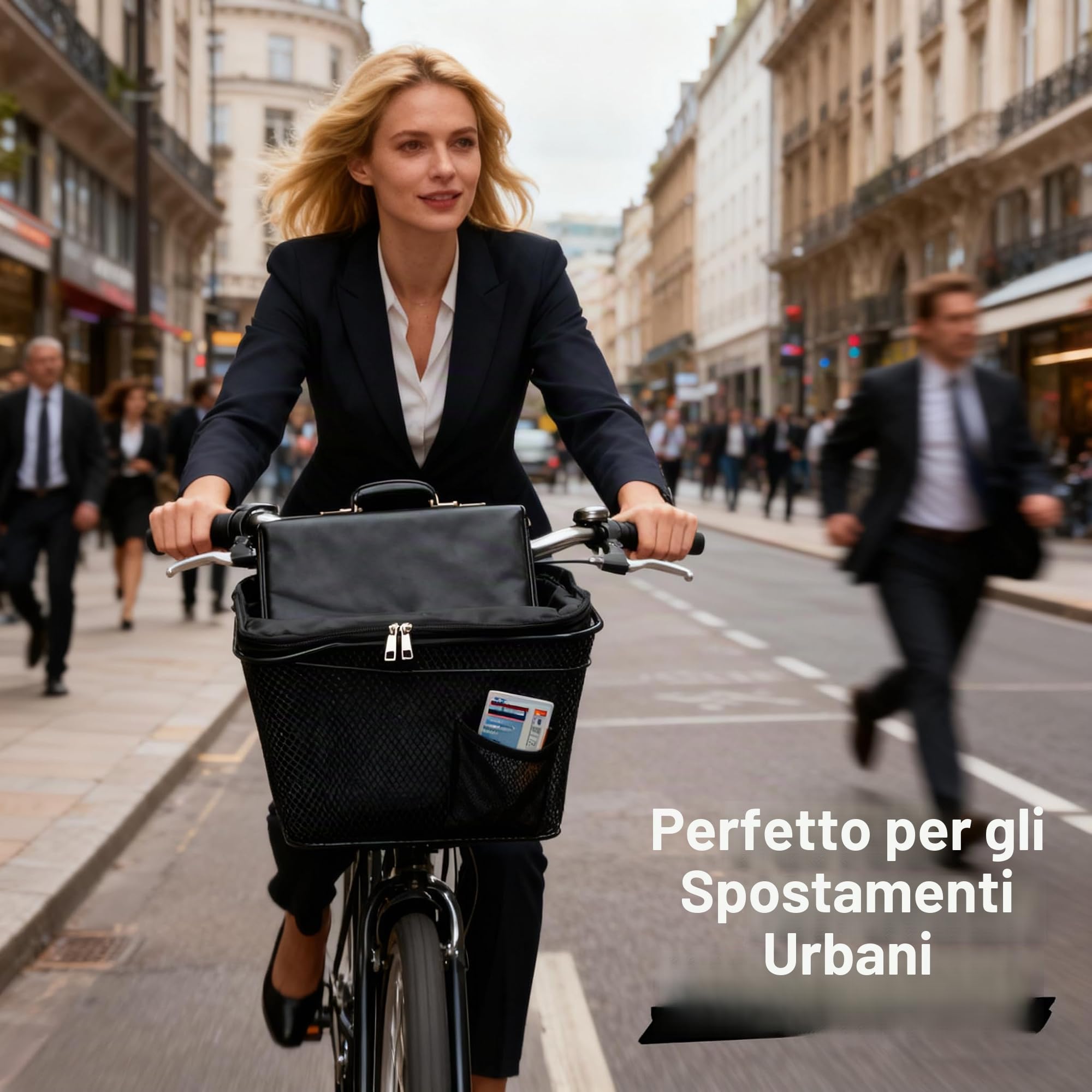 Cestino posteriore per bicicletta, capacità 20 l, 20 kg, impermeabile, con fodera in nylon nero, design a sgancio rapido, per esterni