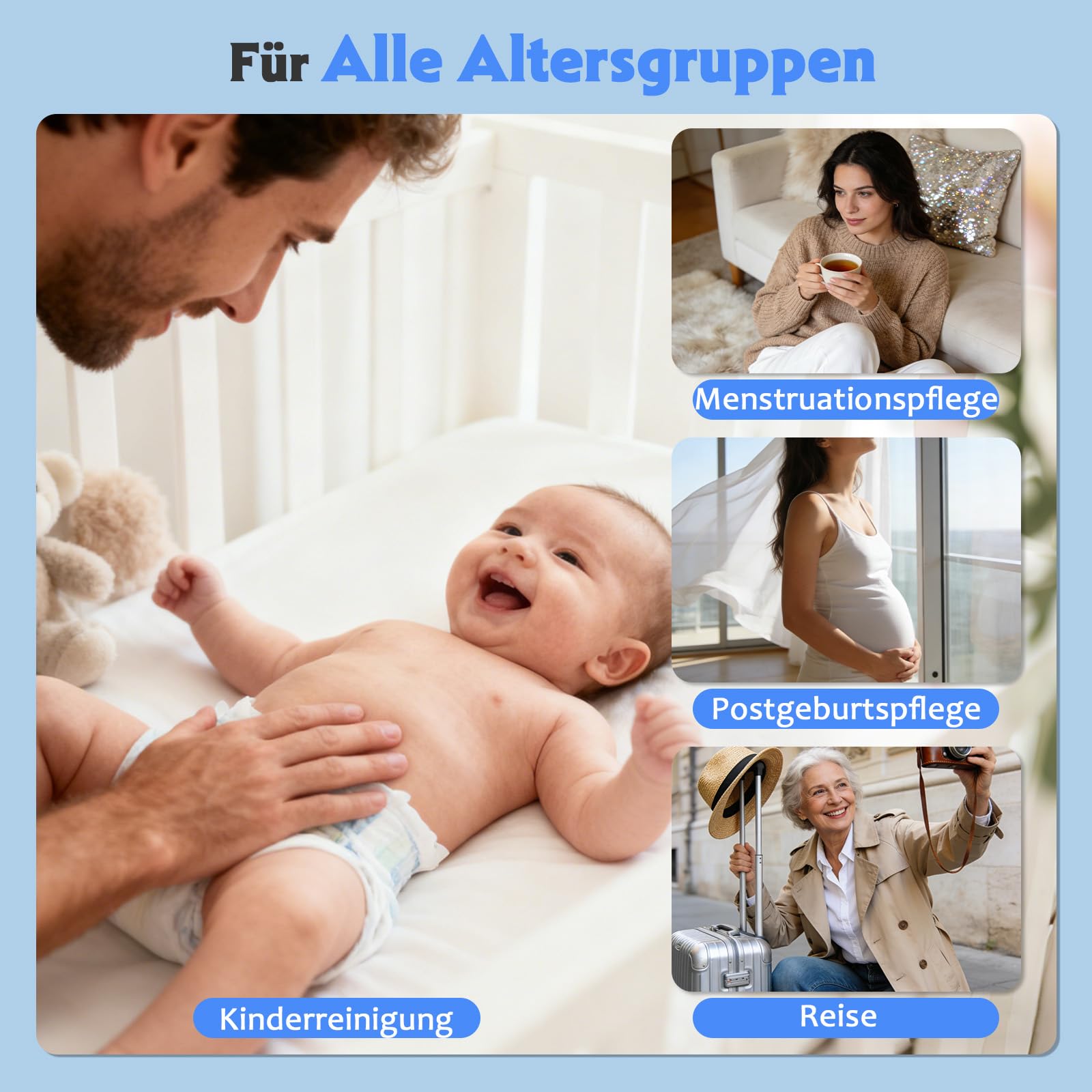 Po Dusche Elektrischer Tragbarer Bidet, 2*200 ml Wassertank Geschenkbox Verpackung, Wiederaufladbare Intimdusche, ideal für Männer, Frauen, Schwangerschaft & Reisen