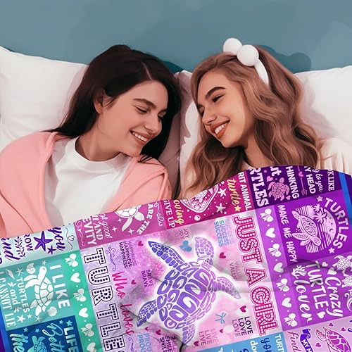 Miniatura 3 de Manta de tortuga, regalos para niñas y mujeres, manta de tortuga marina de franela suave para niños y adultos, decoración del océano, regalos para