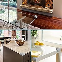 Vista 6 de Paquete de 12 protectores de esquina para esquinas y bordes a prueba de bebés, protectores de espuma de goma precintados de seguridad suave para Gris