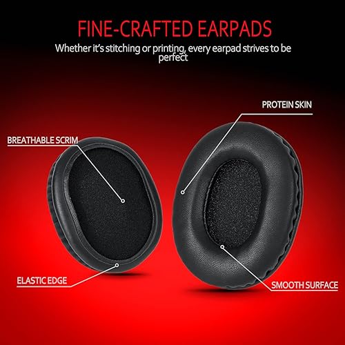 Miniatura 4 de Krone Kalpasmos Audio Technica ATH-M50X - Almohadillas de repuesto para ATH M50, M50s, M50s, M50T, M40X, M40, M35, M30, para ATH Serie M, espuma