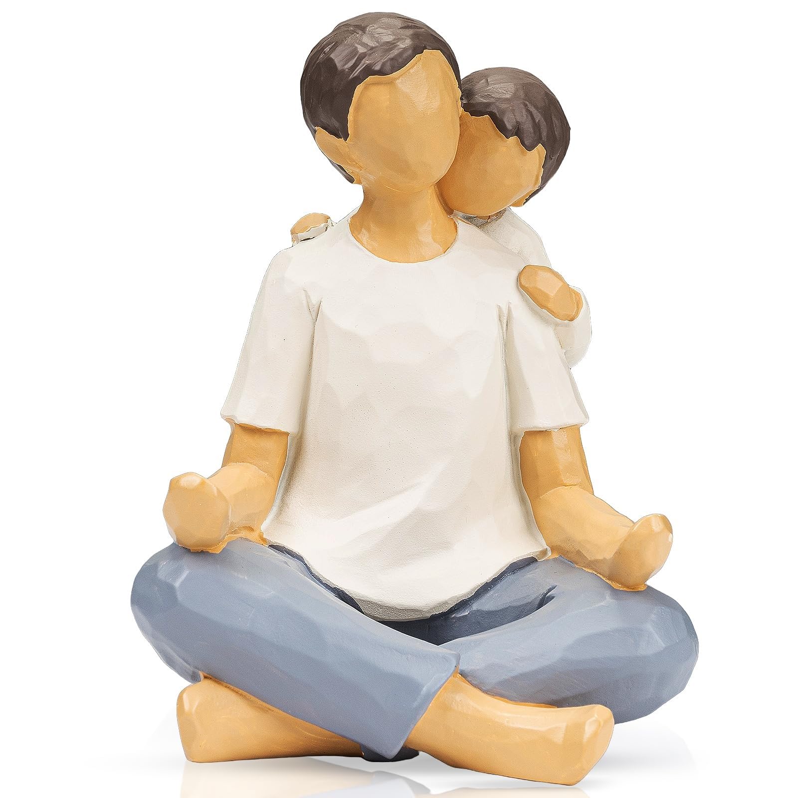 YUZDNM Mother and Son Figurines Statues, Mom Gifts from Son, Mother of The Groom Gift, Mothers Day, Boy & Moms Sculptures