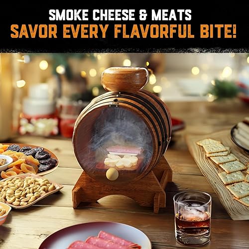 Miniatura 2 de Old Fashioned Bourbon Whisky Smoker Kit  Juego de barril premium, roble de Estados Unidos  Kit de ahumador de cóctel con antorcha  Regalos de whisky