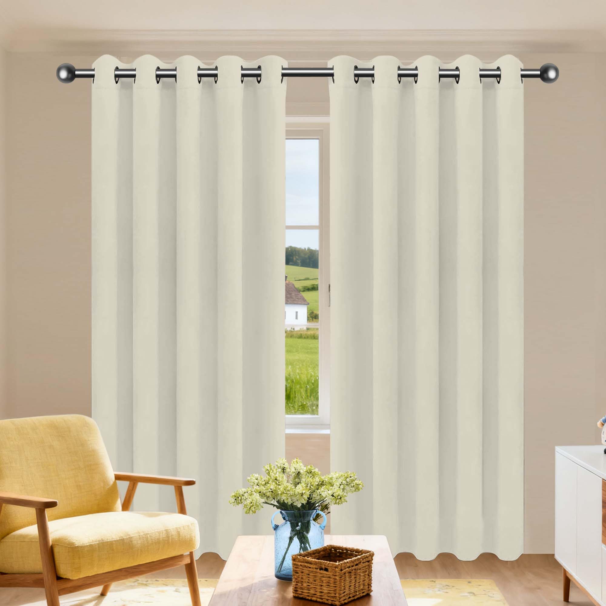 Rideaux occultants pour salon moderne et bureau rideau opaque doux beige