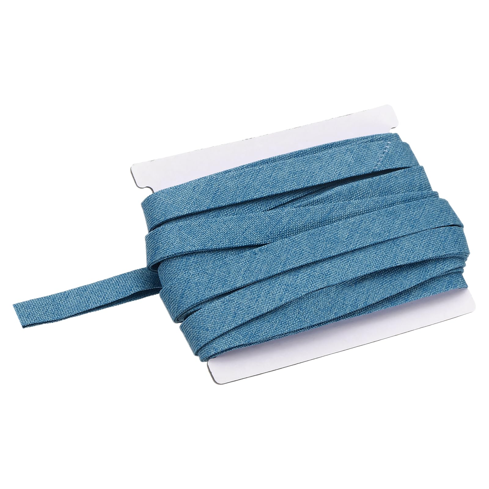 sourcing map Double Fold Bias Binding Tape, 1/2 Inch x 6 Yards Cotton Twill Tape Trim Ribbon for Sewing Wrapping Craft DIY, Blue