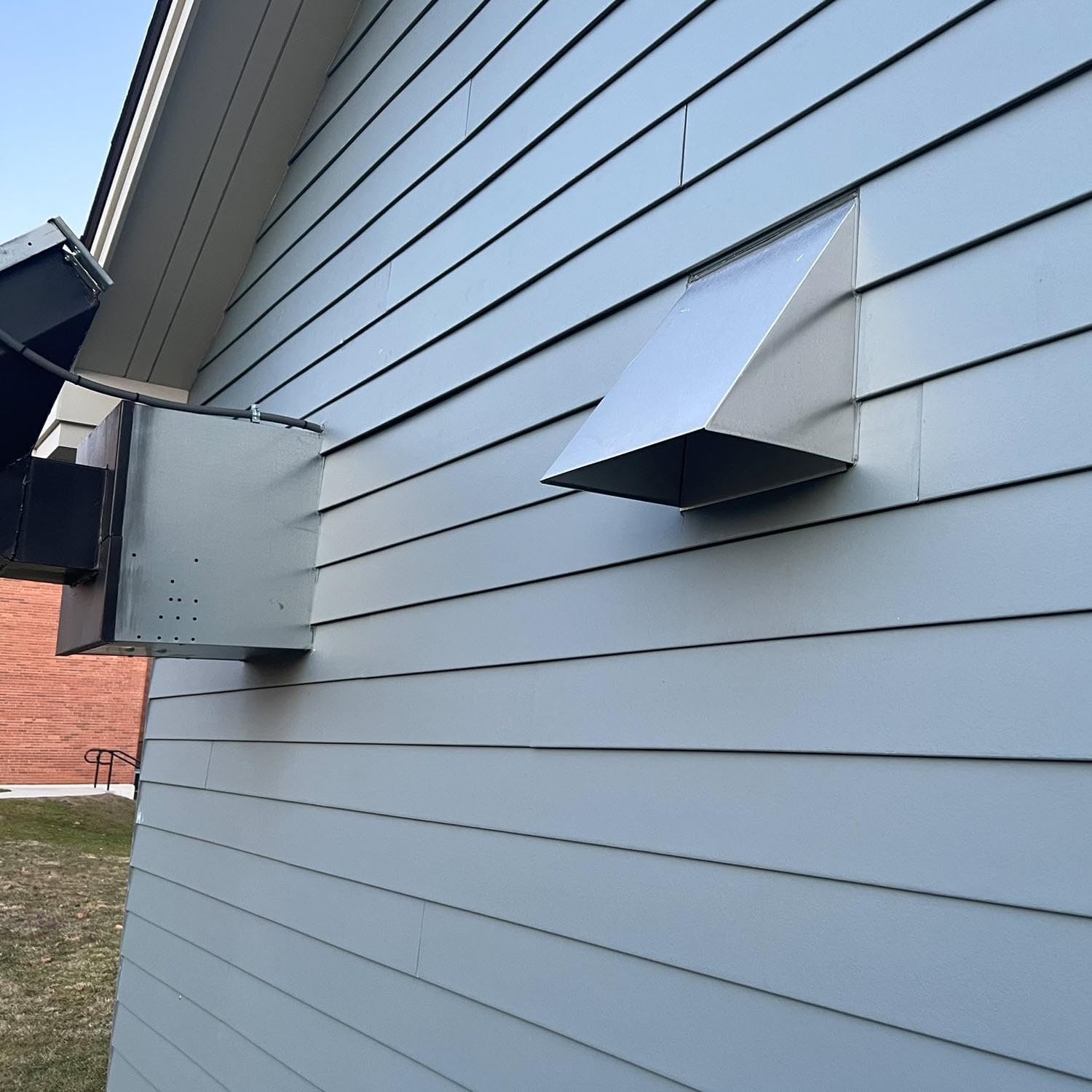 7 Inch Wall Vent Cap - Galvanized Steel - Screen Only - Heavy Duty Hooded Metal Caps - Fresh Air Intake Vent for Side Walls by Vent Works