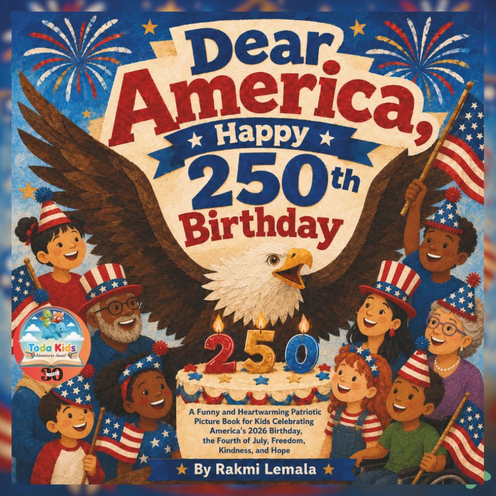 Dear America, Happy 250th Birthday: A Funny and Heartwarming Patriotic Picture Book for Kids Celebrating America’s 2026 Birthday, the Fourth of July, Freedom, Kindness, and Hope
