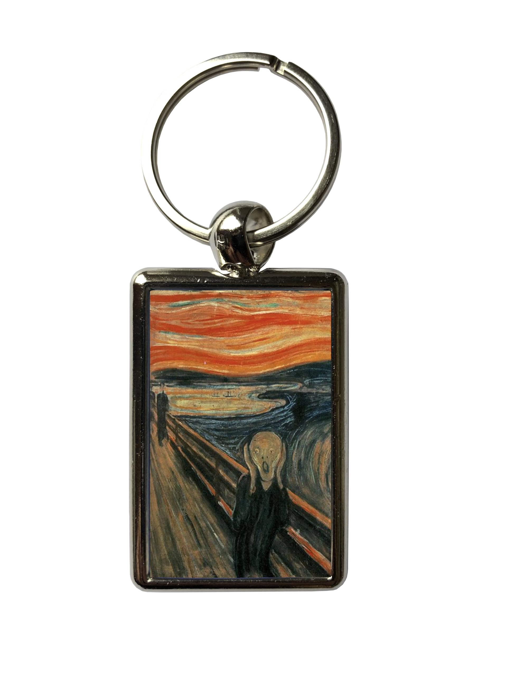 Super Universe Unisex Multicolored Edvard Munch The Scream Metal Keyring – Classic Art Collectible
