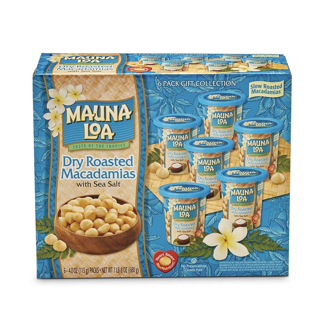 Mauna Loa Dry Roasted Macadamia Nut With Sea Salt 4.5 Ounce Pack of 6 Grocery