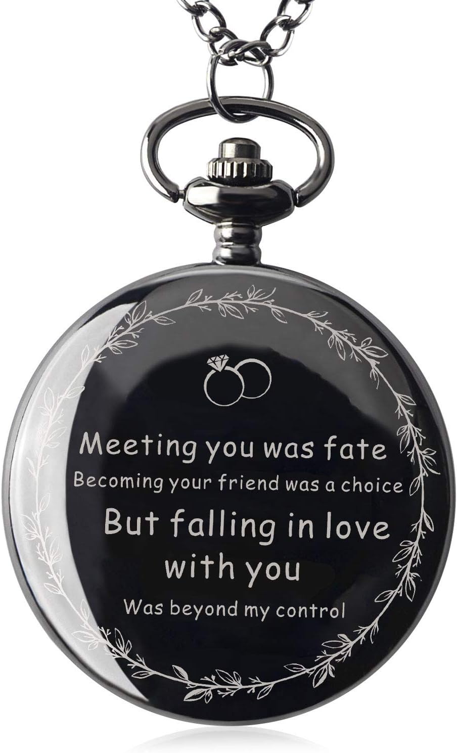 Samuel for Mens Personalized Boyfriend or Husband Gifts for Anniversary Birthday Graduation Christmas Pocket Watch with Gift Box (Meeting You was Fate)