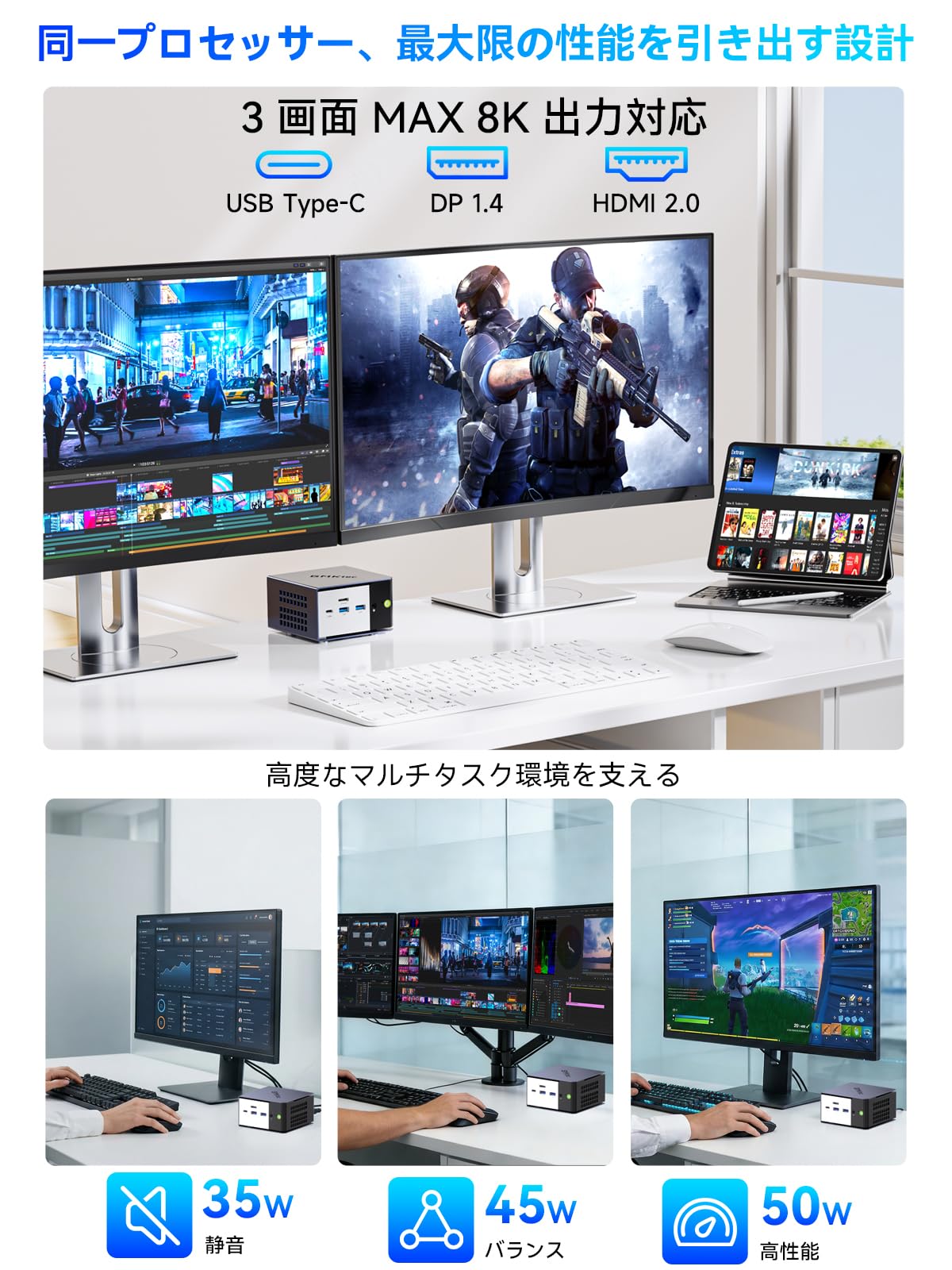 Amazon.co.jp: GMKtec Full Spec Version K16 Mini PC AMD Ryzen 