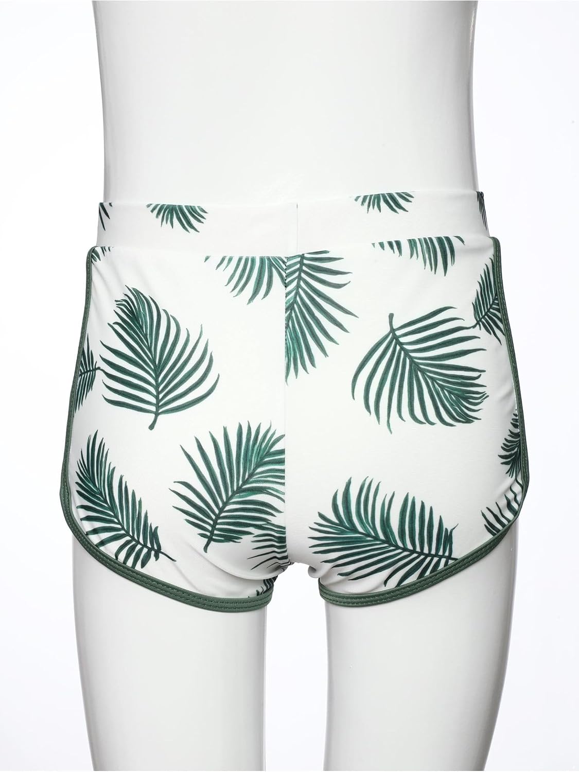 Kids Girls' 3 Pieces Swimming Costume Tropical Print Split Swimsuit Bikini and Cover Up Shorts Beachwear