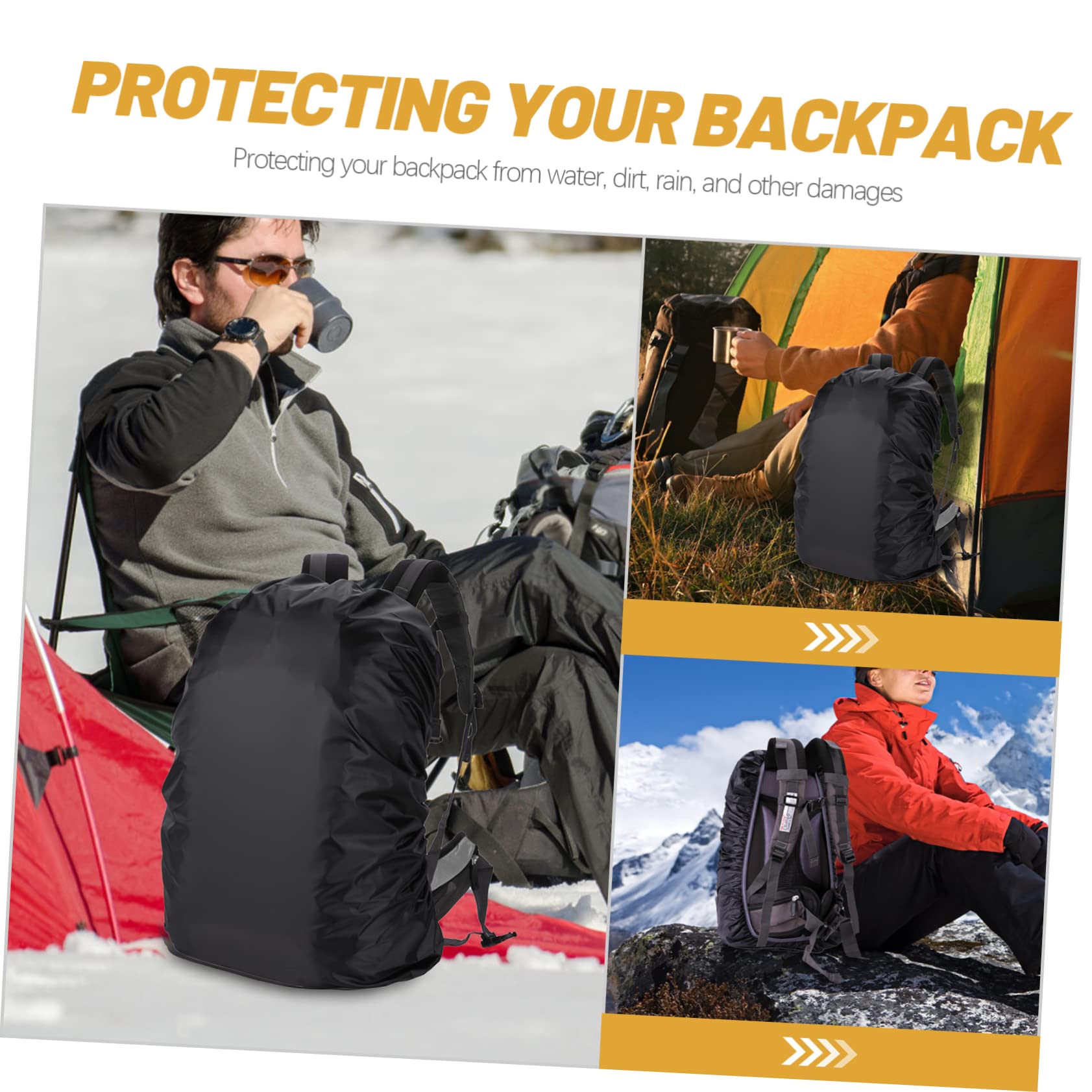 BESPORTBLE Outdoor Backpack Rain Cover Durable Compact Easy-to-use Ideal for Hiking Camping Riding