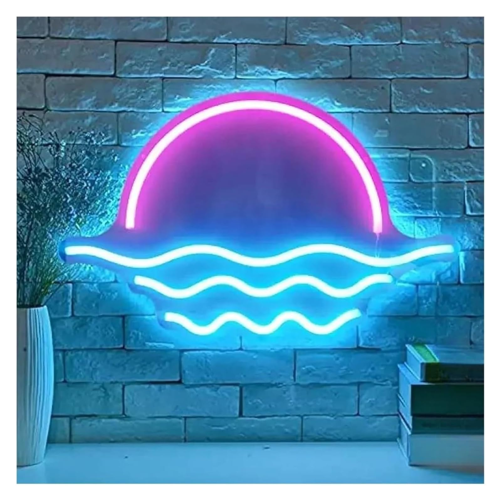 lampe au néon Décoration lumineuse néon pour enseigne (lever et coucher du soleil) intensité variable pour magasin salle