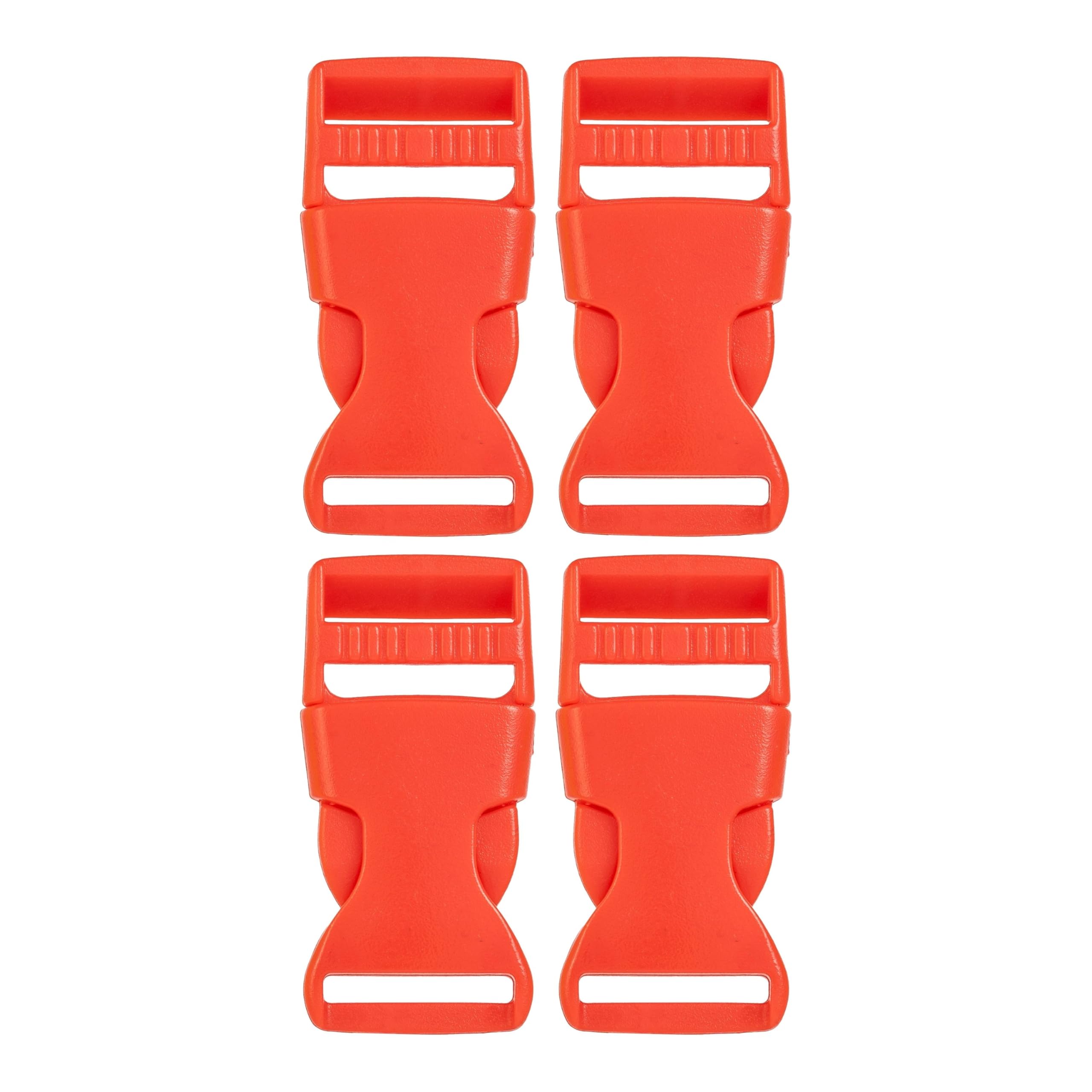 Your Day Mate Side release Buckle, 25 mm, 4 pieces, red, plastic, push-in buckle click fastener, replacement part, fastener repair, backpack strap clip, clipper strap, webbing plastic closing