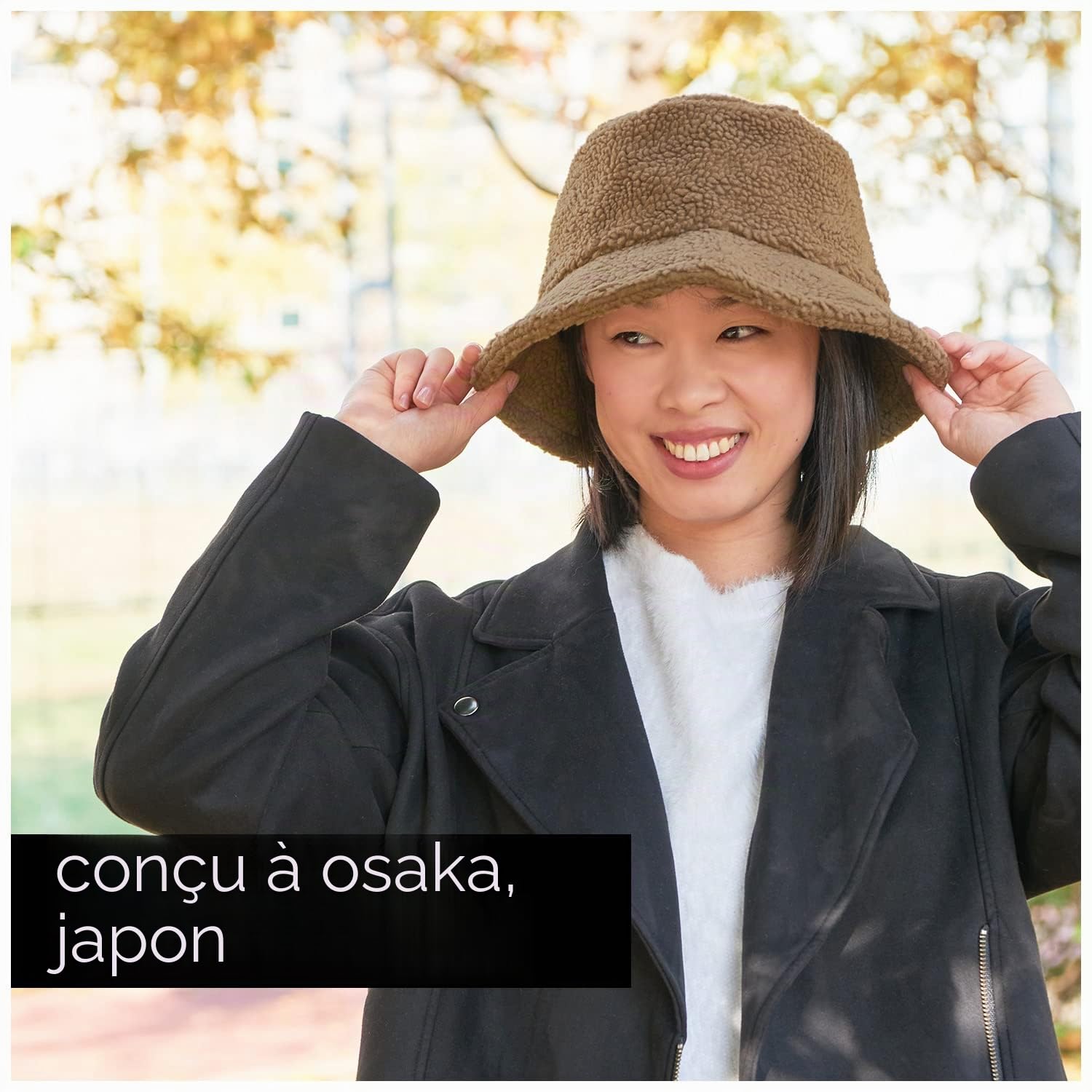 Bucket Hat Bob Homme Hiver - Chapeau Fourrure Femme en Peluche Teddy Chapeau De Pecheur Casquette Moumoute Chimio Coton Bio Faux Sherpa Chaud Pliable