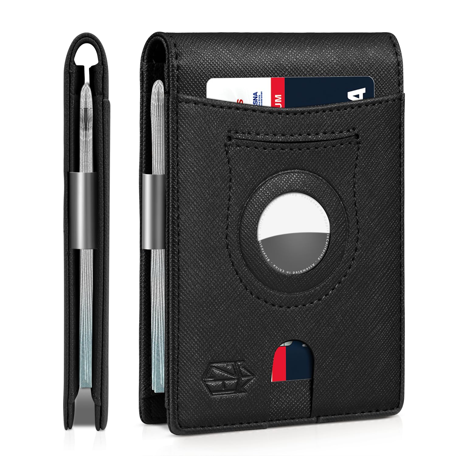 Zitahli Men's Wallets Airtag Holder Slim Rfid Leather with Gift Box