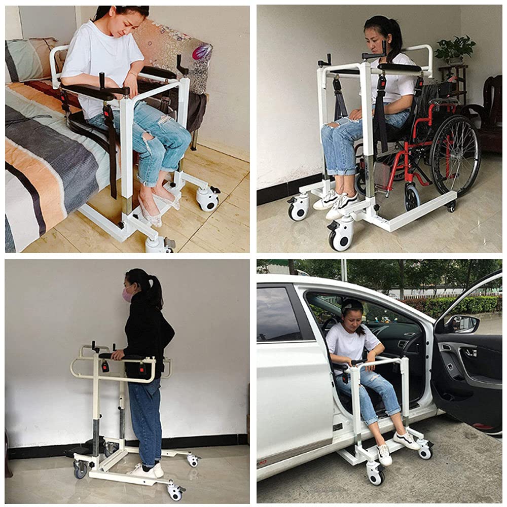 EnfermeríA Sillas De Ruedas,Elevador De Pacientes,Ajustable En Altura Y Ancho,MáQuina De Traslado para Elevador De Pacientes De Autoservicio con Asiento Blando Y Asiento De Inodoro,A