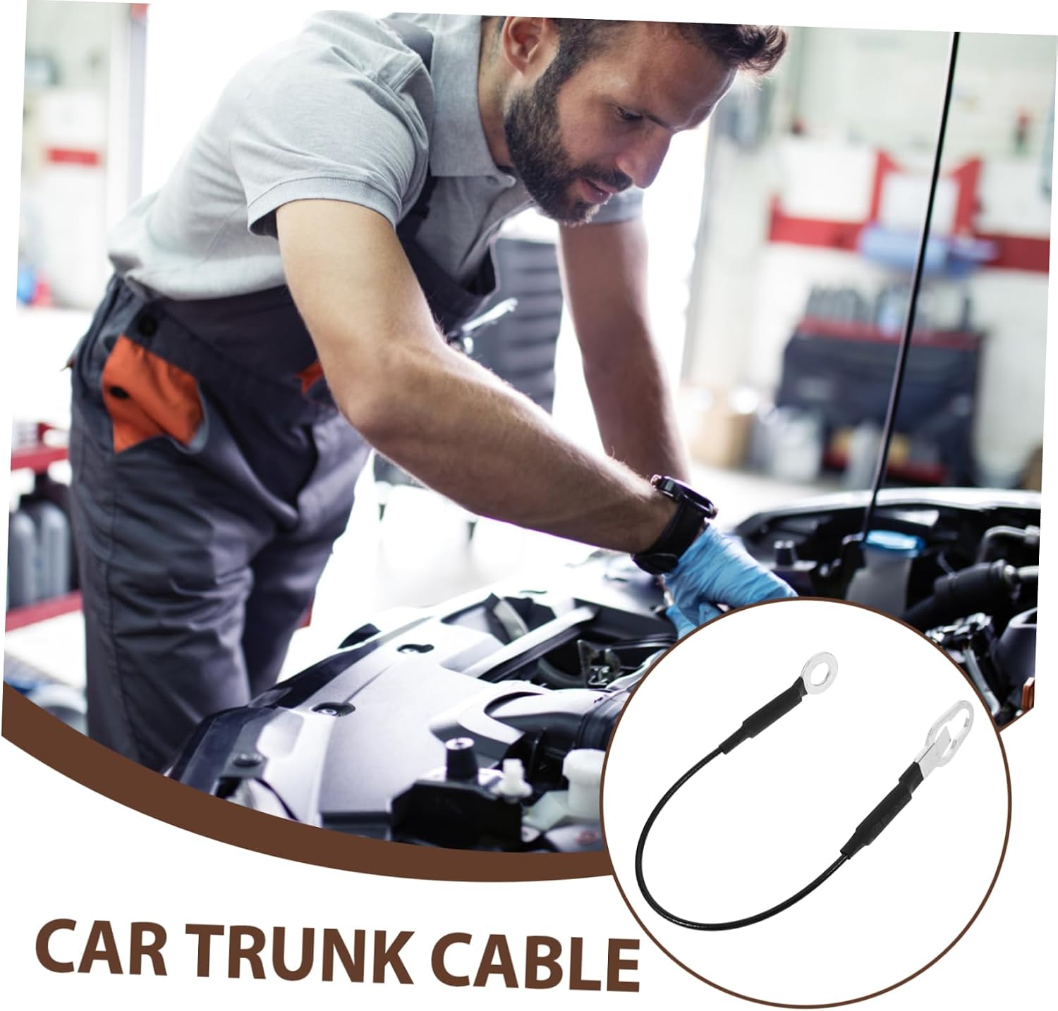 BESTYASH 1Pair Automotive Tailgate Cable Kit Durable Support Cables for Pickup Easy Replacement for Trunk Functionality Rope Design